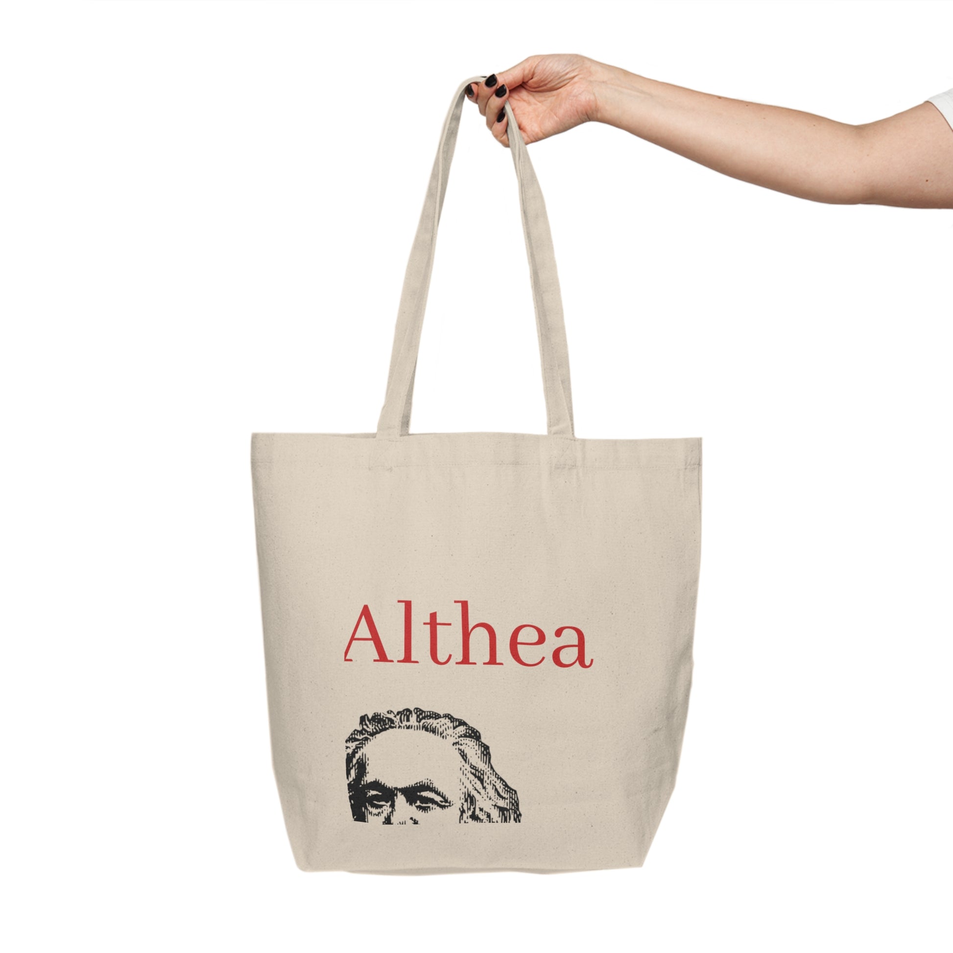 Althea Canvas Shopping Tote - Chic Eco-Friendly Bag for Everyday Use, Reusable Market Tote, Stylish Grocery Bag, Personalized Gift